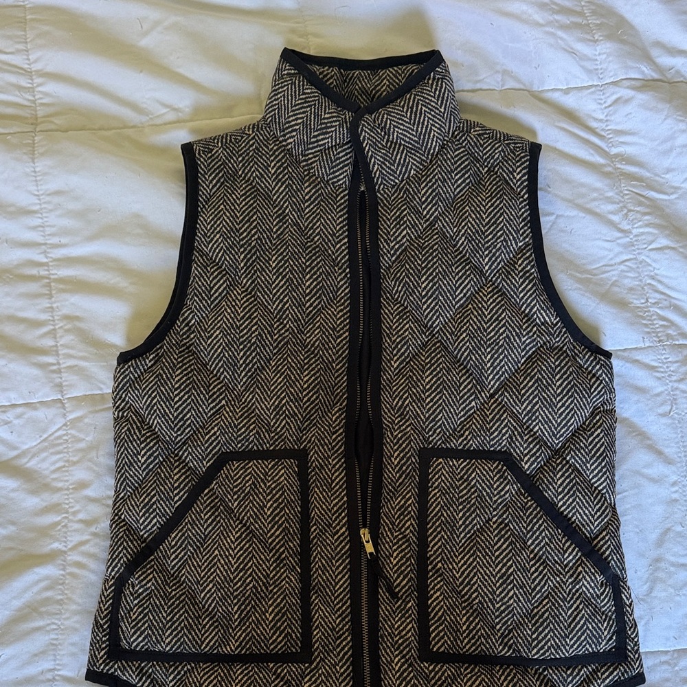 J. Crew Navy Herringbone Vest